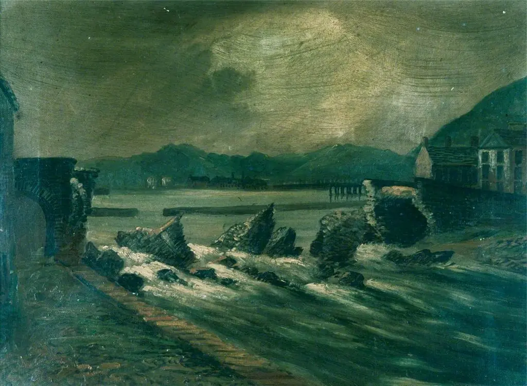 Rheidol Bridge, Aberystwyth, Destroyed, by Anne Vaughan