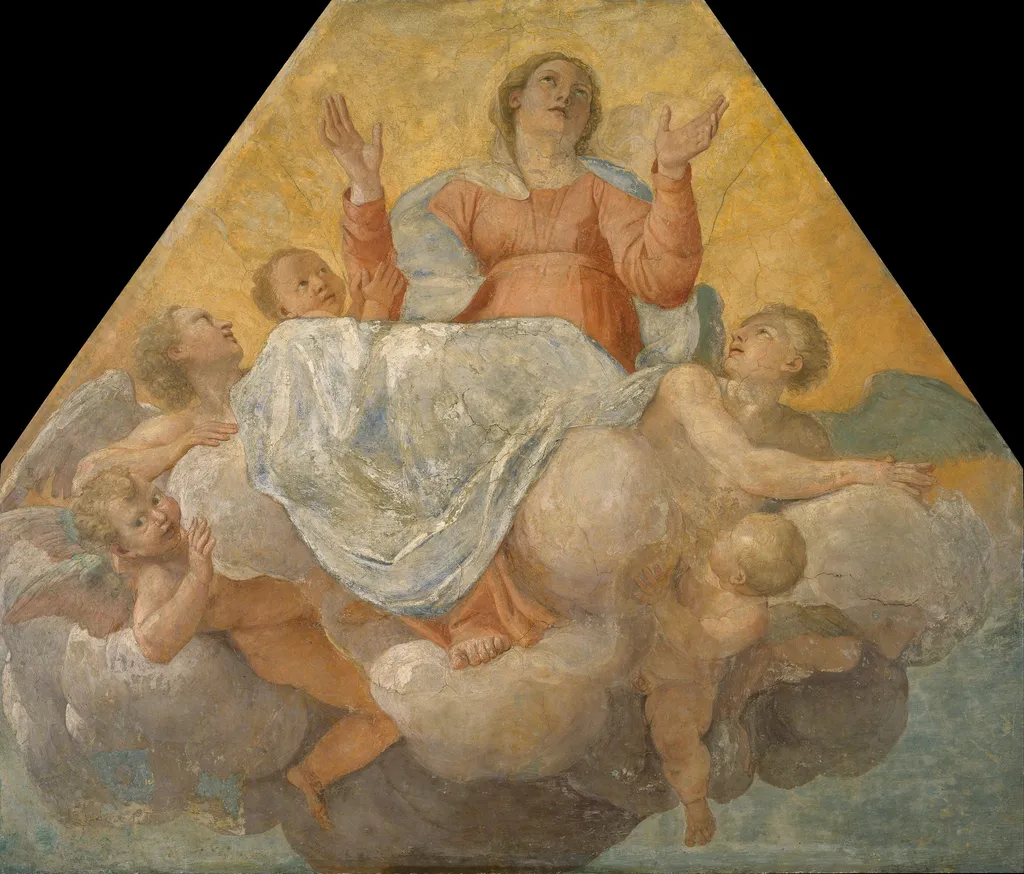 Assumption of the Virgin Mary, by Annibale Carracci, fresco, 1604