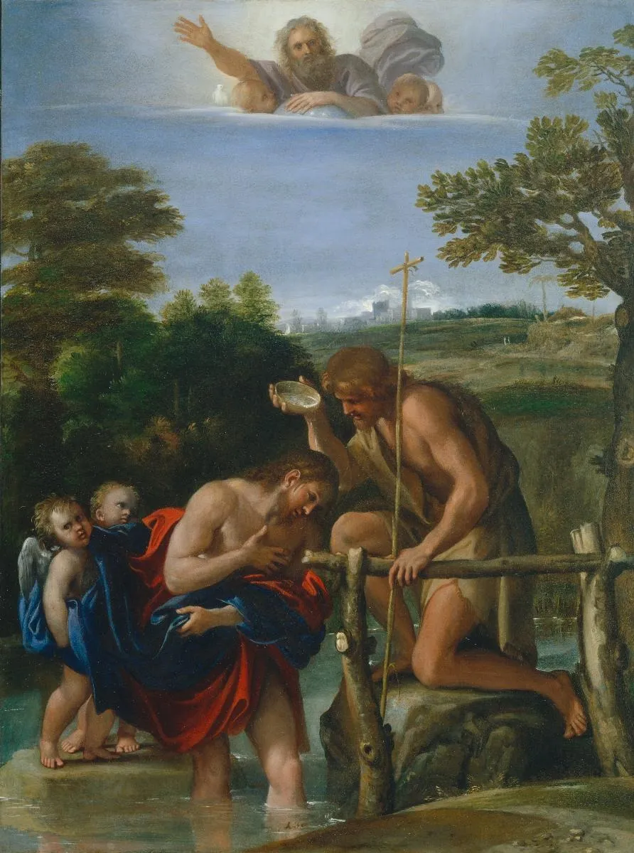 Battesimo di Cristo, by Annibale Carracci, oil, 1603