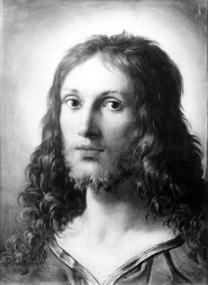 Christ Head, by Annibale Carracci, unspecified, 1595