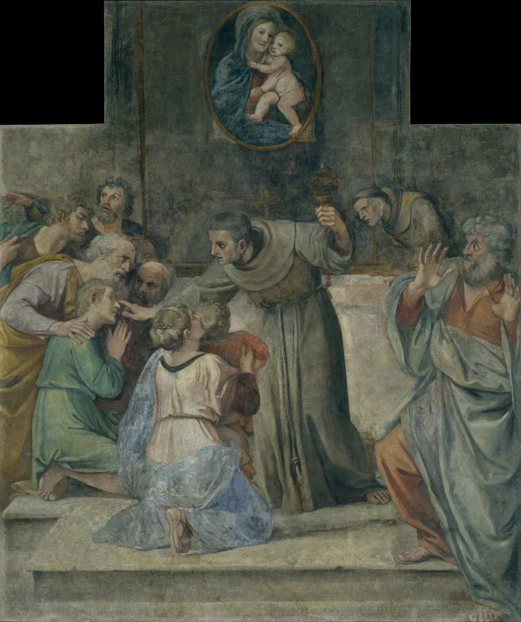 Healing the Man Born Blind, by Annibale Carracci, fresco, 1605