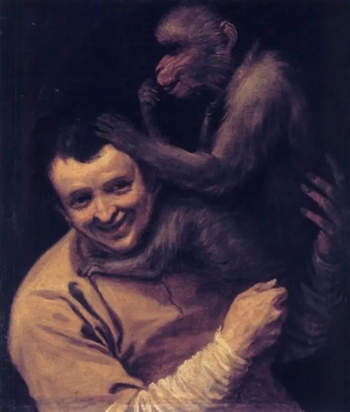 Man with a Monkey, by Annibale Carracci