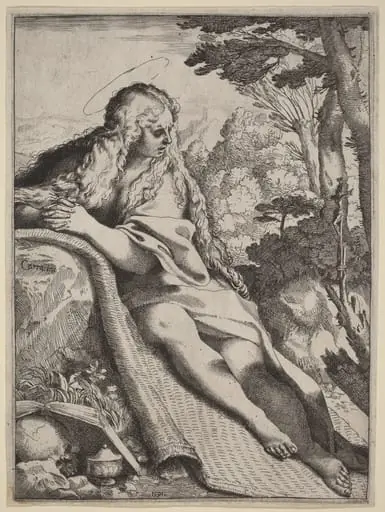 Mary Magdalene in the Wilderness, by Annibale Carracci