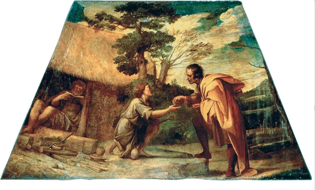 Saint Didacus of Alcalá receiving alms, by Annibale Carracci