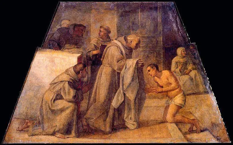 Saint Didacus of Alcalá receiving the franciscan habit, by Annibale Carracci