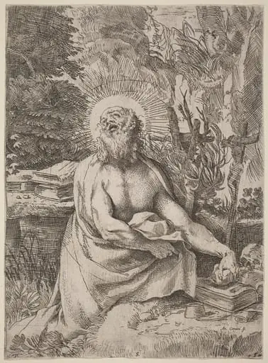 Saint Jerome in the Wilderness, by Annibale Carracci