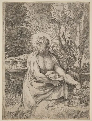 Saint Jerome in the Wilderness, by Annibale Carracci