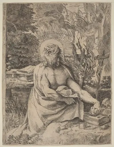 Saint Jerome in the Wilderness, by Annibale Carracci