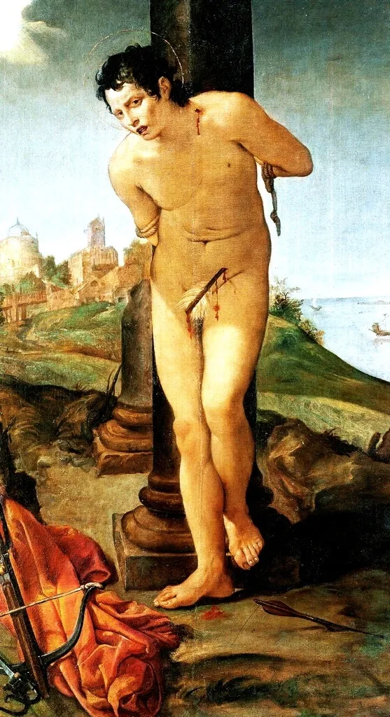 Saint Sebastian, by Annibale Carracci, oil, 1592