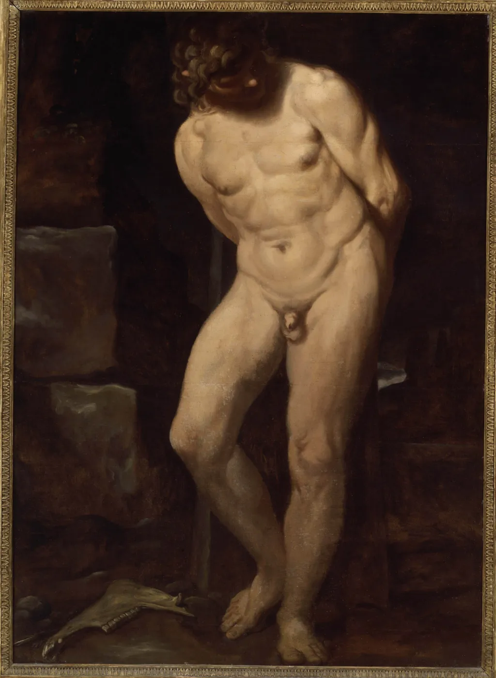 Samson in Chains, by Annibale Carracci, oil, 1598