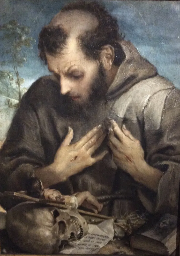 San Francesco penitente, by Annibale Carracci, oil, 1593
