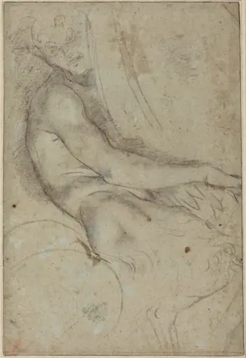Satyr Holding a Roundel, by Annibale Carracci