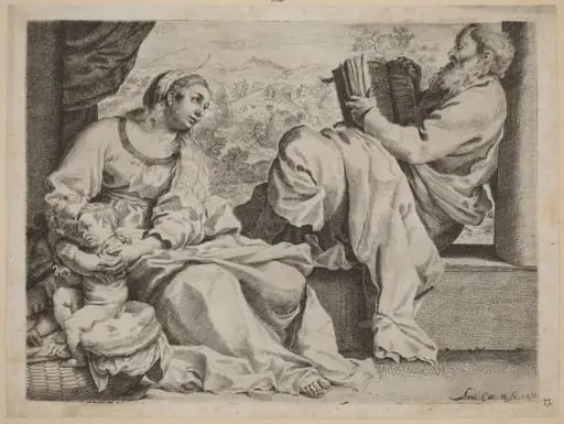 The Holy Family with Saint John the Baptist, by Annibale Carracci