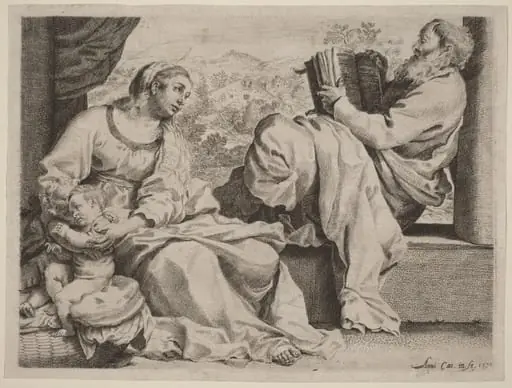 The Holy Family with Saint John the Baptist, by Annibale Carracci
