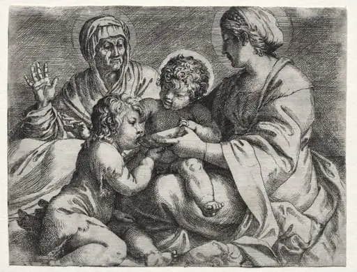Virgin with the Bowl, by Annibale Carracci