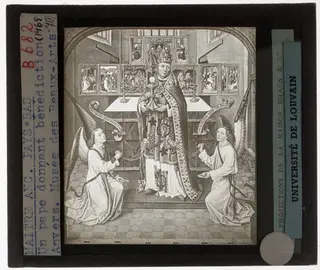 Anoniem. Aanbidding van het Sacrament, 1495
