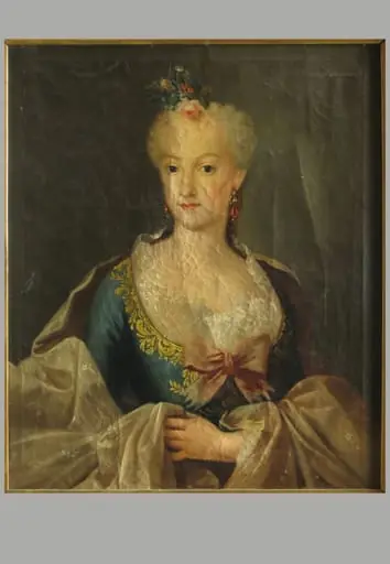 Doamnă în haină rococo, by anonim