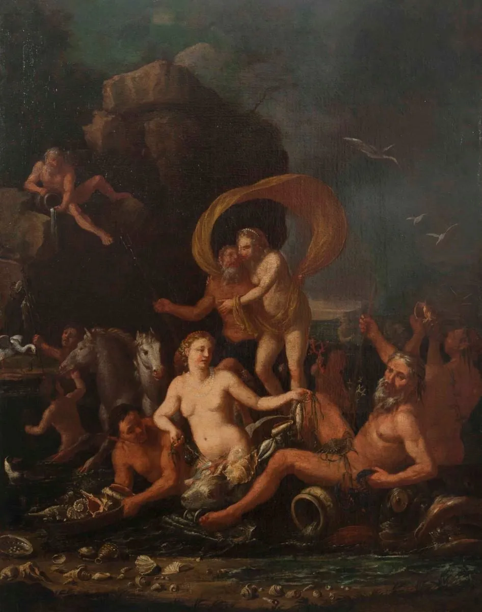 Neptun și Amfitrite (Cortegiul Amfitritei), by anonim