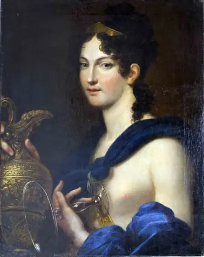 Portret androgin deghizat în Ganymede, by anonim