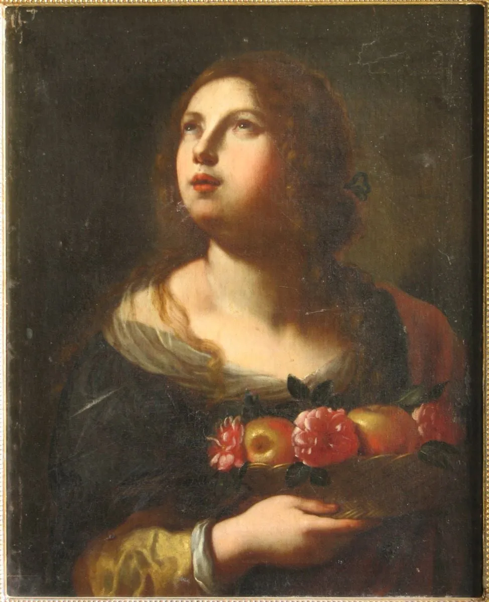 Sfânta Zita (în Reg. Inv.: Fată cu coș de flori), by anonim