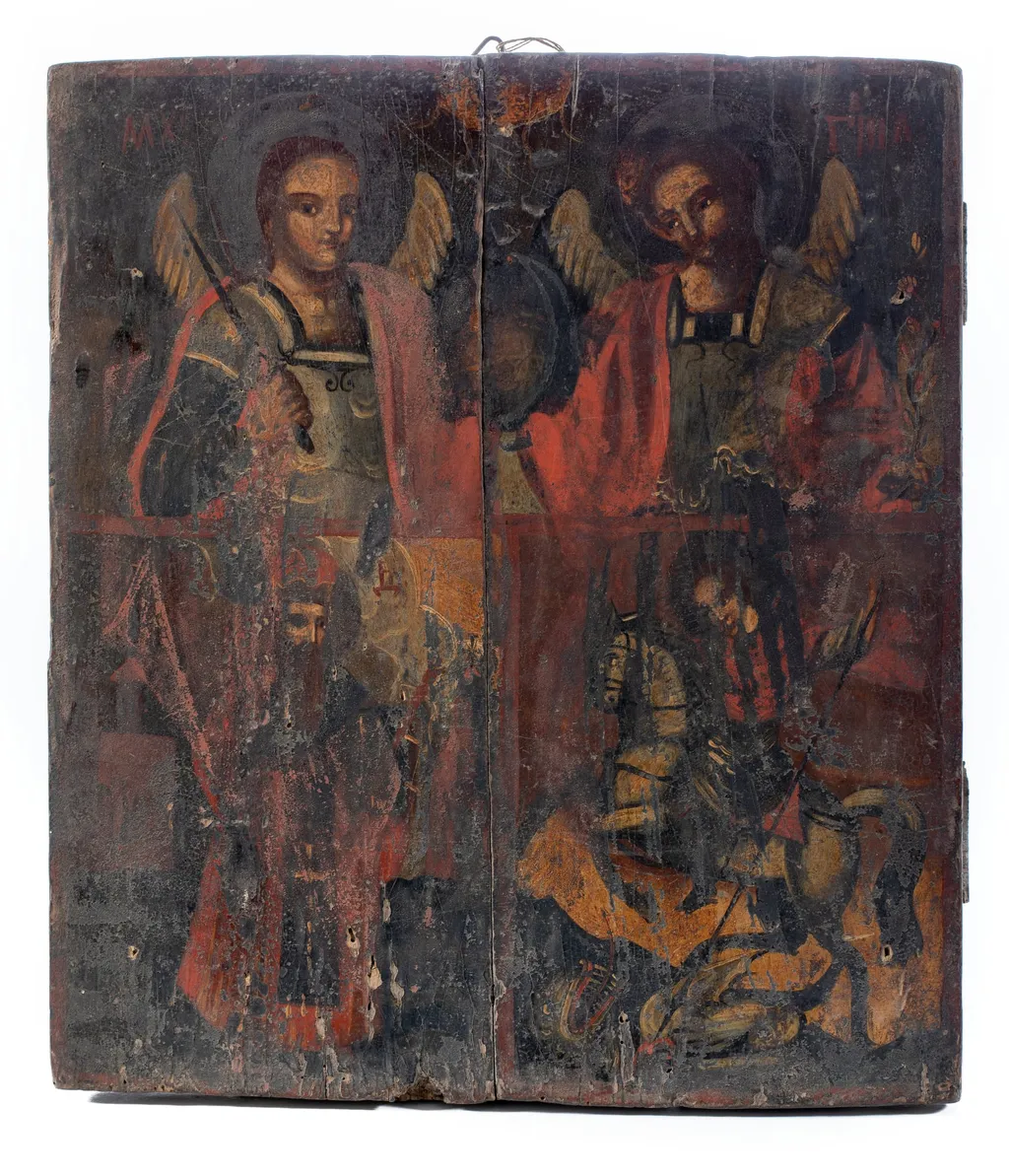 Sfinții Mihail și Gavriil, by anonim