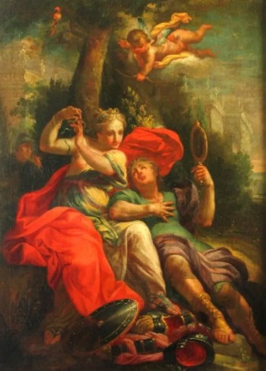 Rinaldo și Armida. Pandant: Medoro și Angelica, by anonim bolognez, unspecified