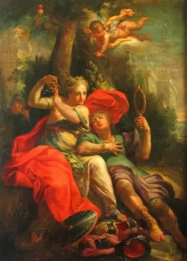 Rinaldo și Armida. Pandant: Medoro și Angelica, by anonim bolognez