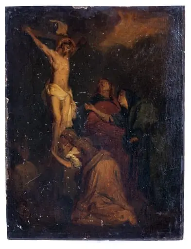 Răstignirea - schiță după van Dyck, by anonim francez