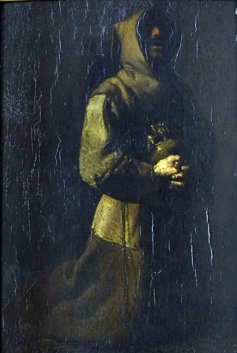 Sfântul Francisc în meditație, by anonim francez