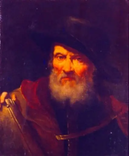 Cap de bătrân cu pălărie, by anonim olandez