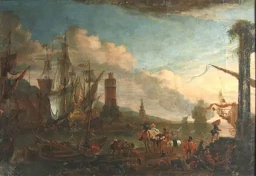Port cu coloană, by anonim olandez