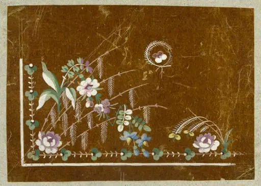 Bordure pour étoffe, projets de broderies de gilet, XVIIIème siècle, by Anonyme