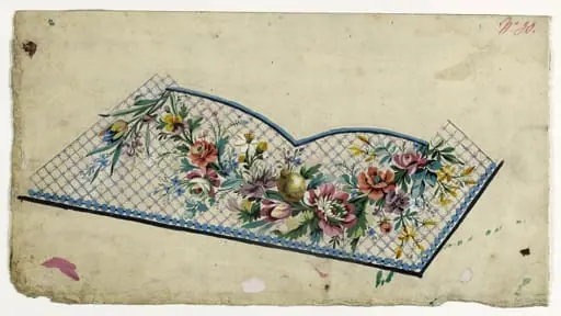 Gilet au treillage, projets de broderies de gilet, XVIIIème siècle, by Anonyme