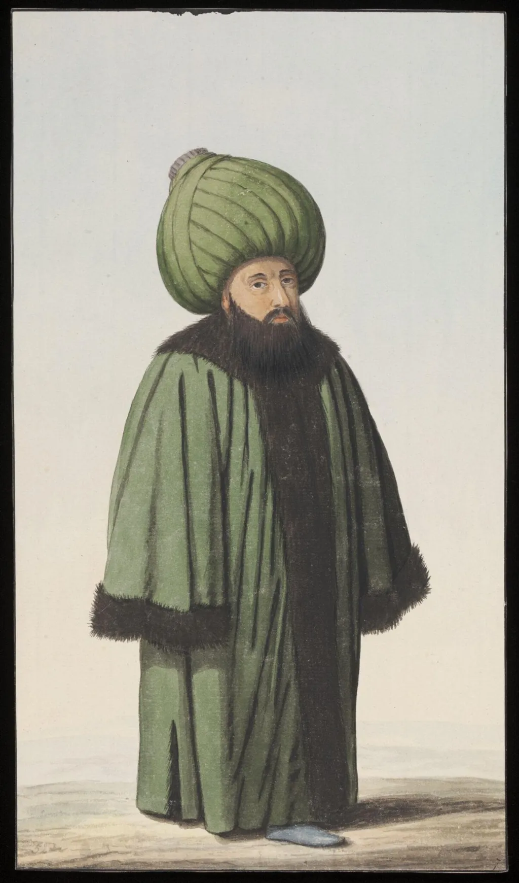 A Müftü or Mufti, by Anonymous Greek artist, watercolor, 1809