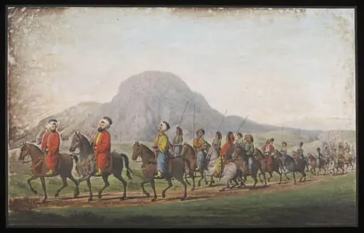 A Pasha travelling with his escort[?], by Anonymous Greek artist