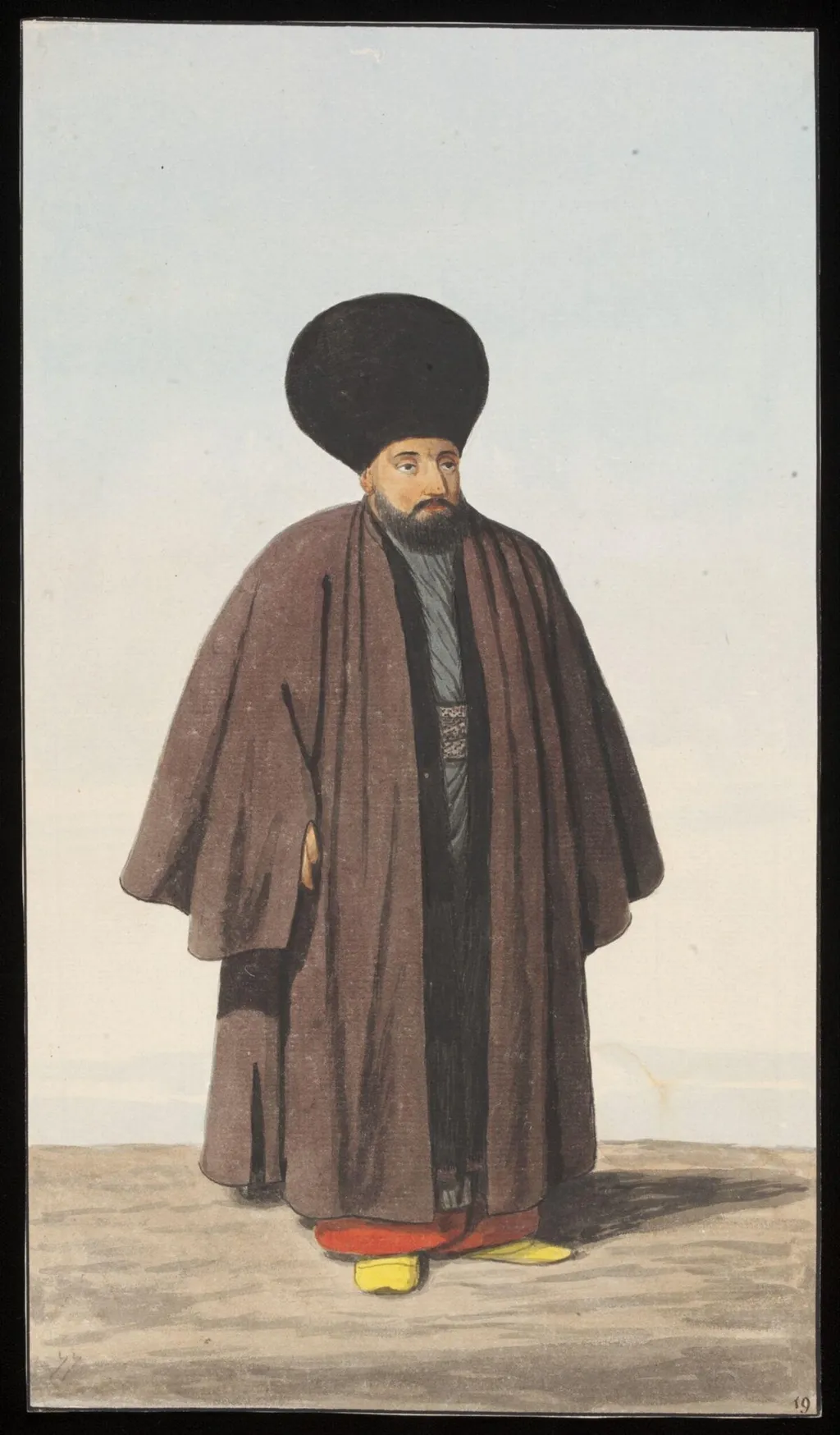 An Armenian official, by Anonymous Greek artist, watercolor, 1809