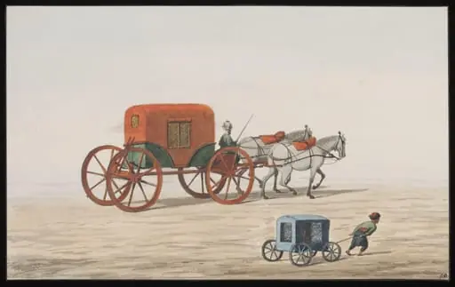 Araba or carriage, and a small araba for children, by Anonymous Greek artist