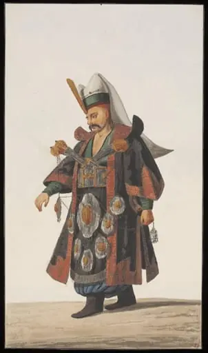 Ascibasi, or Commander of the Janisseries in ceremonial dress, by Anonymous Greek artist