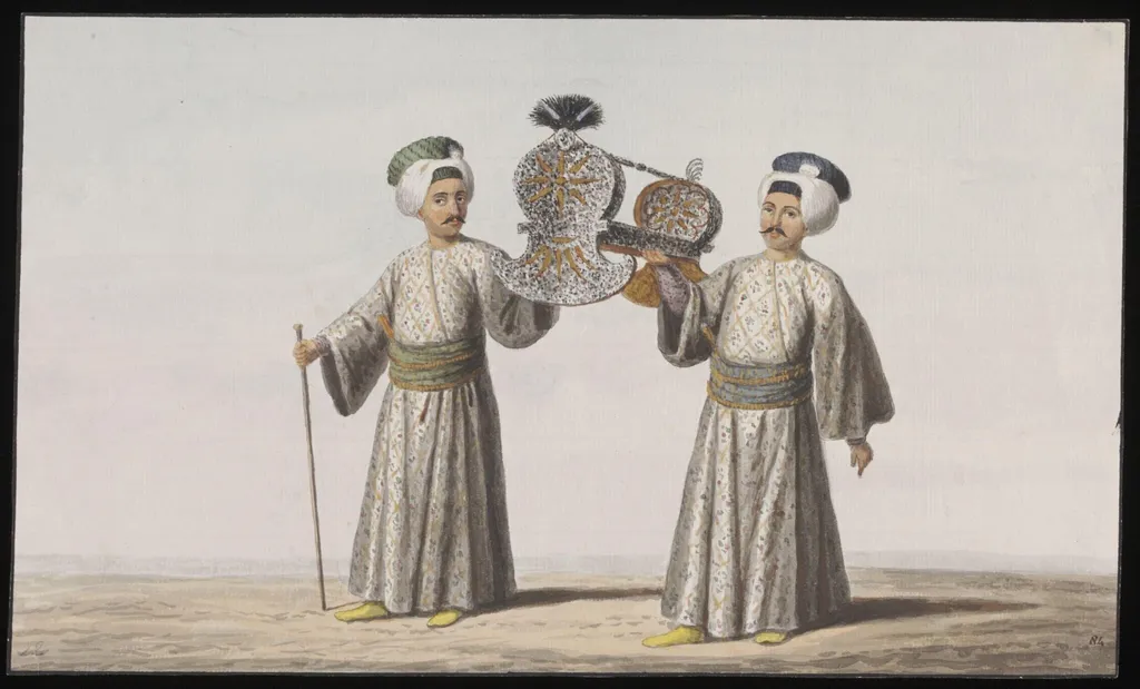 Besik alayi, or the ceremony of the Procession of the Cradle, by Anonymous Greek artist, watercolor, 1809