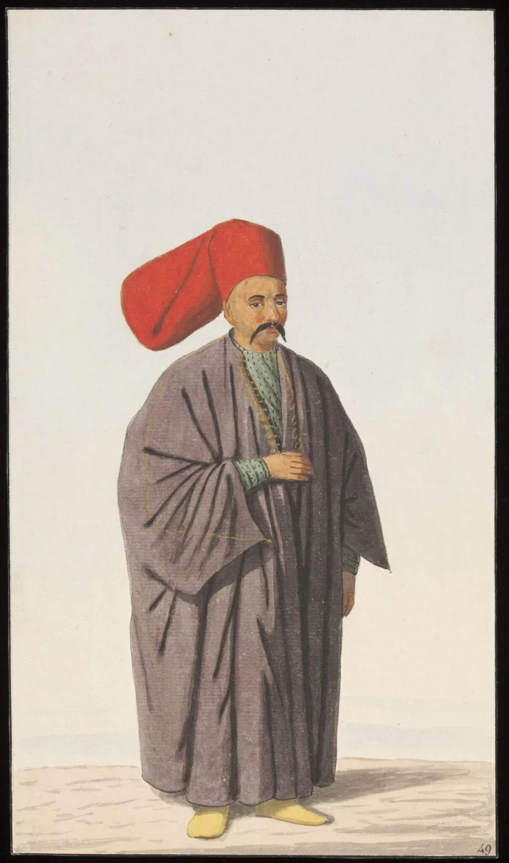 Bostancibasi, or member of the Imperial Guard, by Anonymous Greek artist, watercolor, 1809