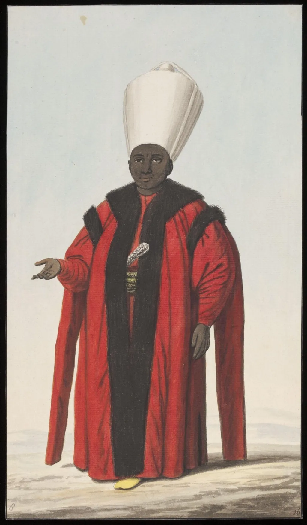 Kizlar Aga, or Chief Eunuch, by Anonymous Greek artist, watercolor, 1809
