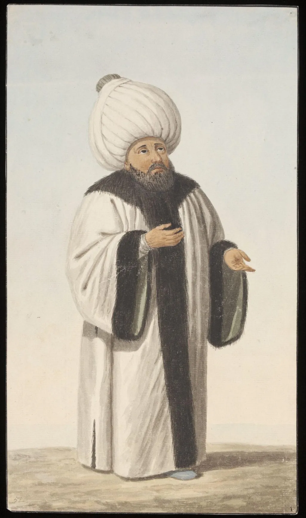 Seyh-ül-Islâm, or Grand Mufti, by Anonymous Greek artist, watercolor, 1809