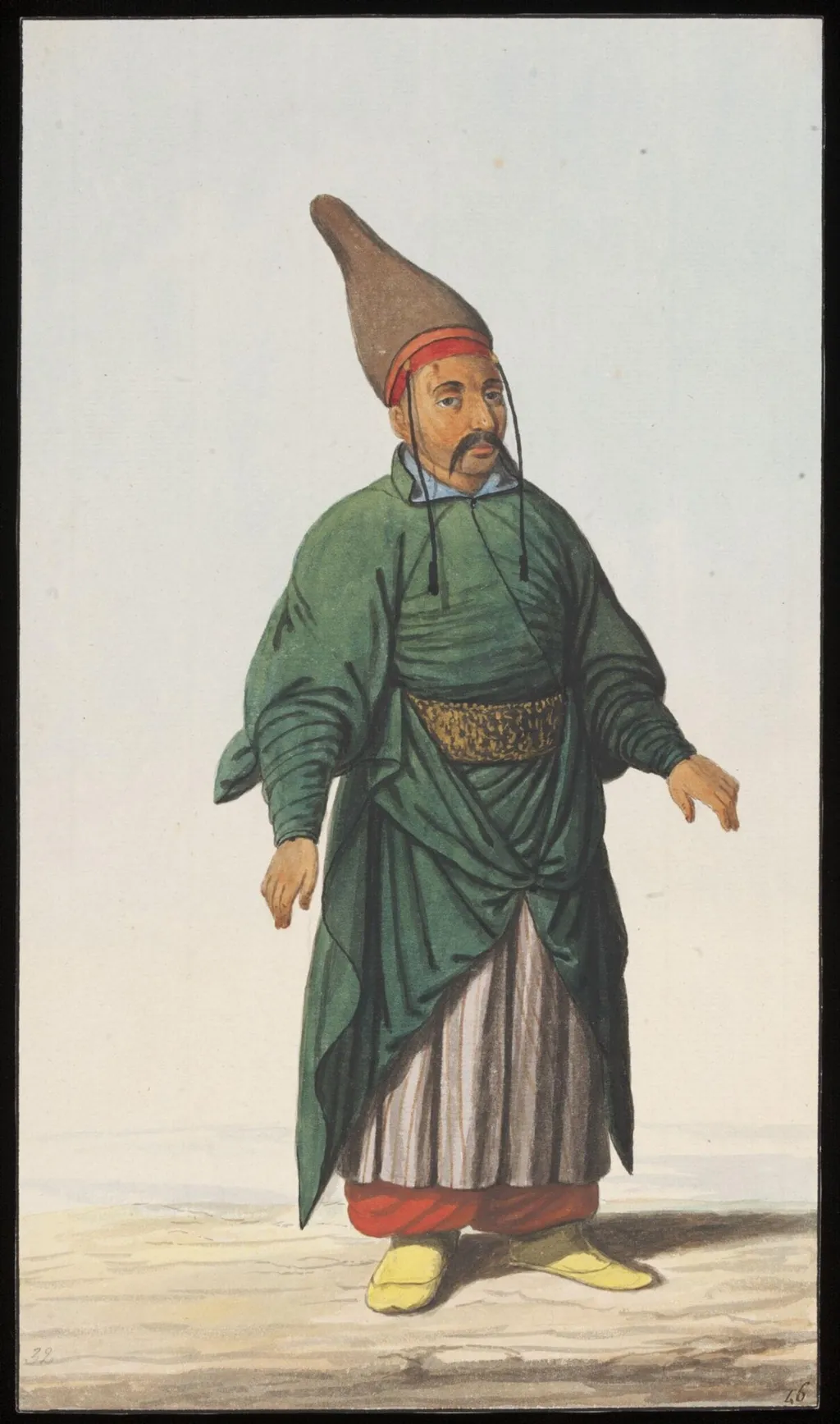 Sipahi Içoglani, by Anonymous Greek artist, watercolor, 1809