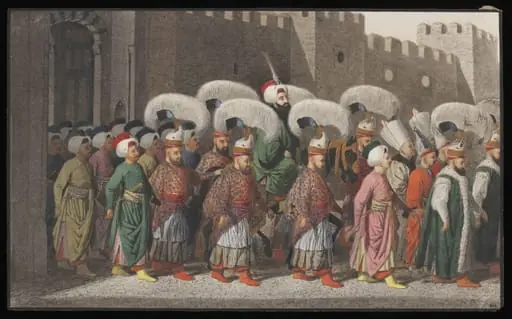 The Sultan riding out in procession to Friday Prayers, by Anonymous Greek artist
