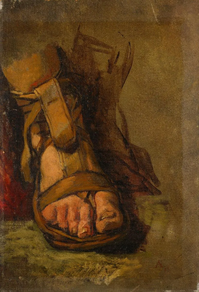 Fuss-Studie, by Anselm Feuerbach, oil, 1870