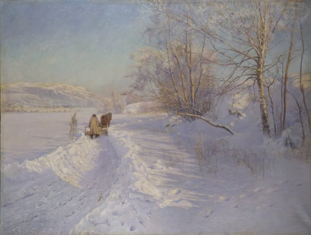 A Winter Morning after a Snowfall in Dalarna