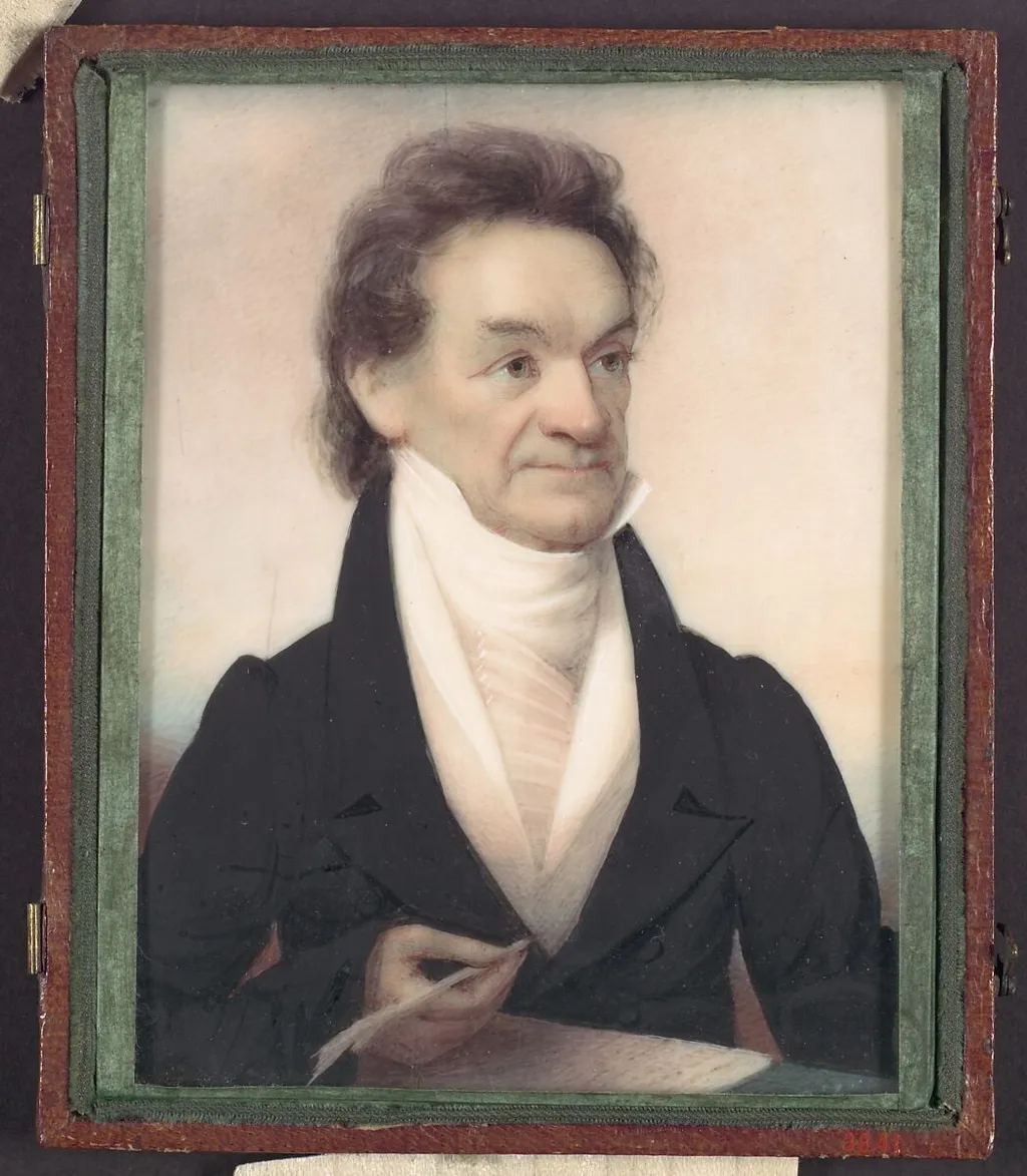 Edward Livingston, by Anson Dickinson, watercolor, 1827
