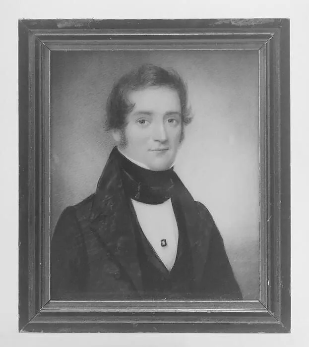 Portrait of a Gentleman, by Anson Dickinson, watercolor, 1838