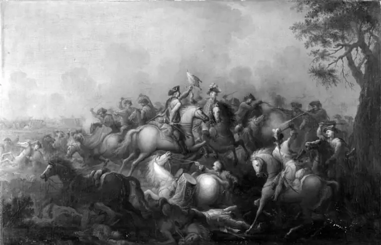 En rytterfægtning, by Anthon Christoffer Rüde