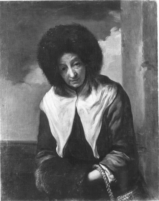 Portrait of an old lady, by Anthoni Schoonjans, oil, 1696